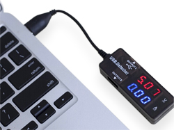  USB volt-ammeter  KW203 with data transmission (current up to 3A)