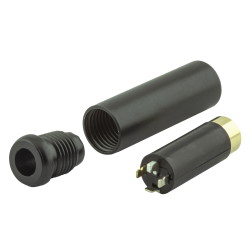 Cable socket Sennheiser 4-pin 3.5mm anodized alum. The black