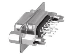 Connector DB 9-F with uprights