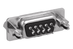 Connector DB 9-F with uprights