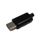Вилка USB Type-C 24pin на кабель черная