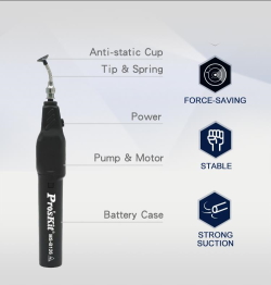 Vacuum tweezers ProsKit MS-B126 with microcompressor (AAA battery)