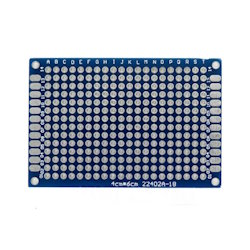 Double-sided board layout 4cmX6cmX1.6mm pitch 2.54 mask blue