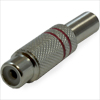 Cable socket RCA tulip metal Silver Red
