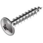 Screw 3.0 x 20 mm. with a semicircular head, the collar is galvanized.