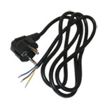 Power cable<gtran/> without connector 3x0.5mm2 Cu 1.5m angled plug<draft/>