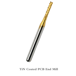 Фреза кукуруза PCB для ЧПУ тип RCF 0.5мм, L=38мм, хвостовик 3.175мм, TiN