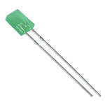 LED 5x2mm Green matt 5-20 mCd 120°560-565 nm