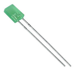 Светодиод 5х2mm Зеленый матовый 1000-1500 mcd