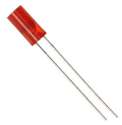 5mm cylinder LED Red, long legs
