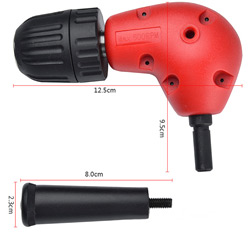 Drill attachment, angle chuck 1.5-10mm, plastic case